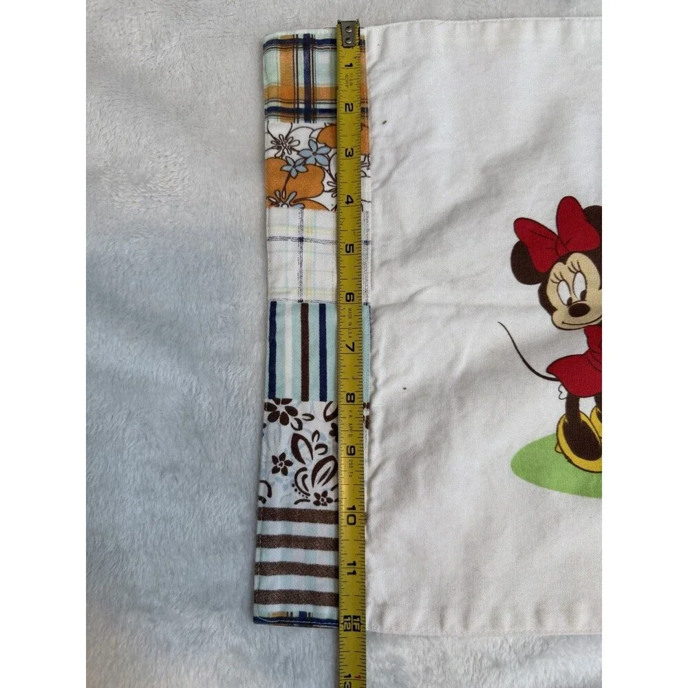 Vintage 1987 Disney Mickey & Minnie Mouse BBQ Placemat Patchwork Cotton-one